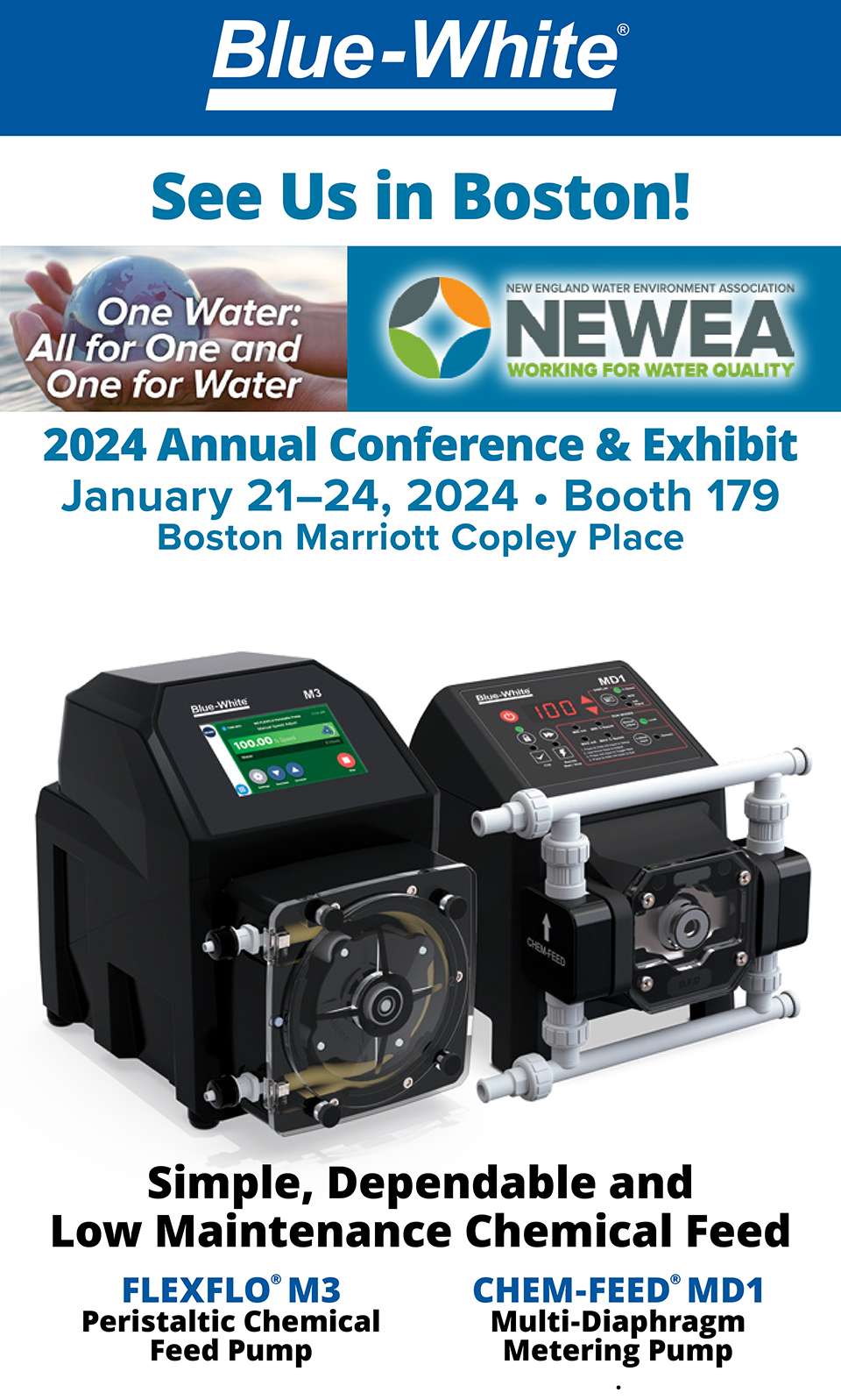 NEWEA 2024 Annual Conference & Exibit BlueWhite Industries